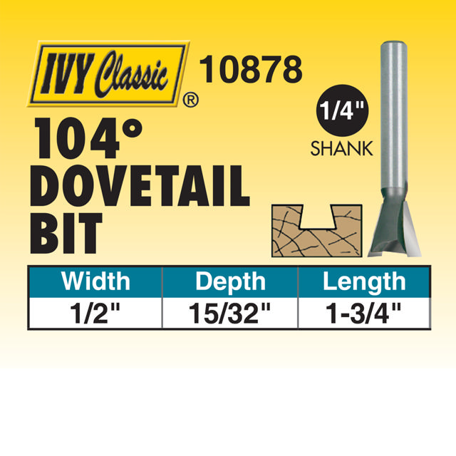 104° Dovetail Carbide Router Bit