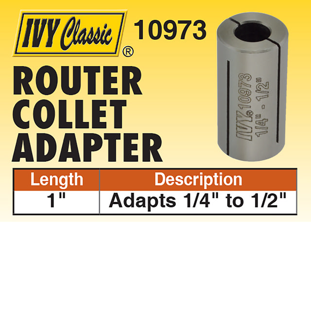 Router Collet Adapter 1/4 - 1/2