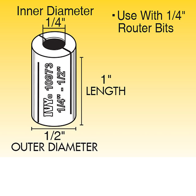 Router Collet Adapter 1/4 - 1/2