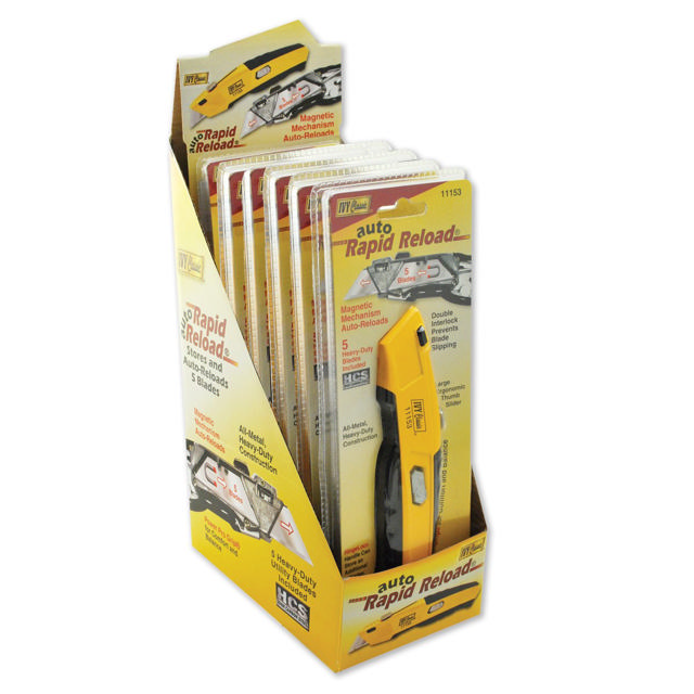 Auto Rapid Reload® Retractable Utility Knife w/5 blades