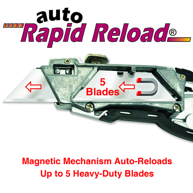 Auto Rapid Reload® Retractable Utility Knife - Private Label