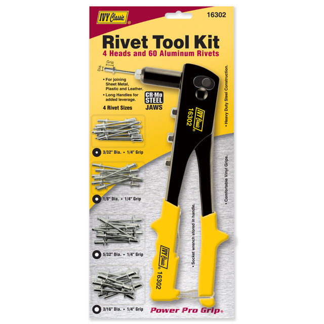 Hand Rivet Tool with 60 Pc Rivet Assortment - NEW ITEM!!