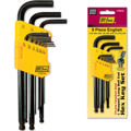 9 Pc L Shaped Ball Hex Key Set-English