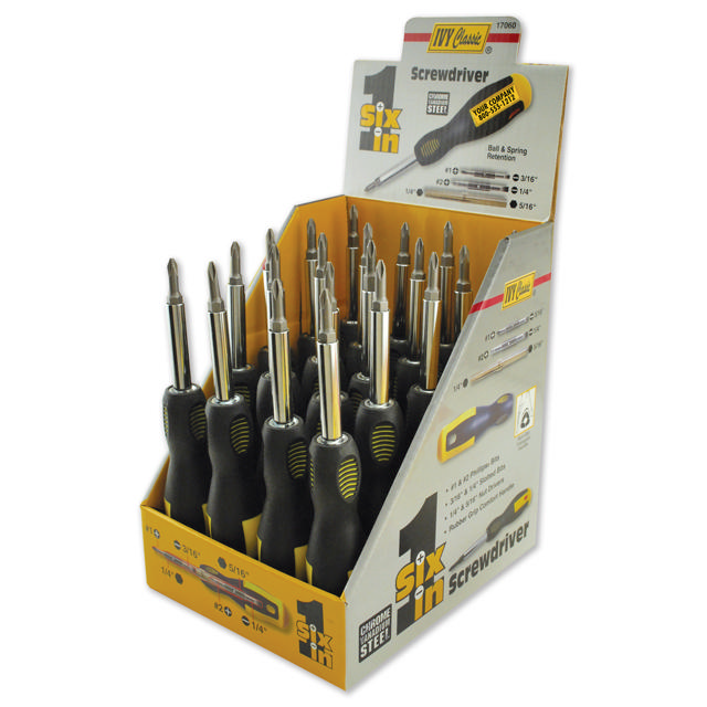 6 in 1 Screwdriver Rubber Grip - Private Label