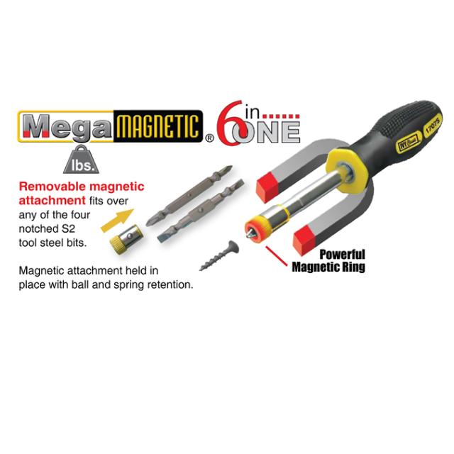 6-in-1 Mega Mag Screwdriver Replaced by 17064