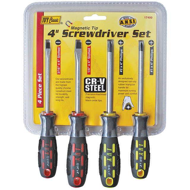 4 pc Screwdriver Set