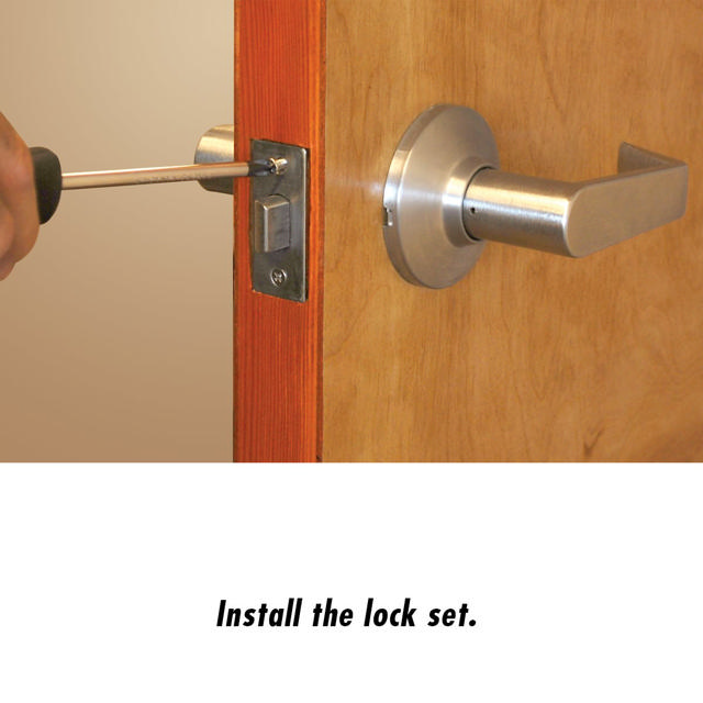 Lock Install Kit w/Guide wood doors 1-7/8