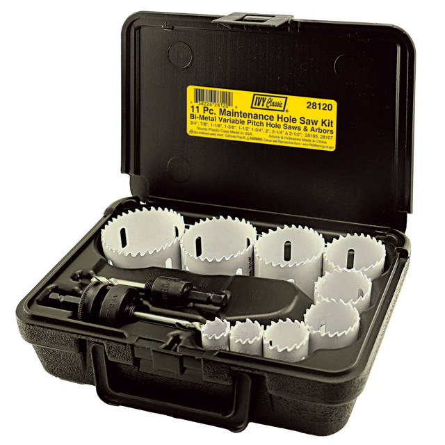 11 Pc Maintenance Hole Saw Kit