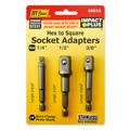 3 Pc Socket Adapter Set - 1/4