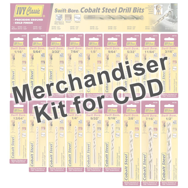 Merchandiser - 18Pc Carded Cobalt Bits