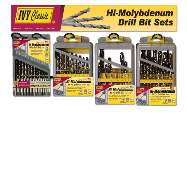 Hi-Moly Drill Bit Set Display