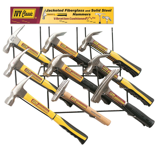 Jacketed Fiberglass & Solid Steel Hammer Display