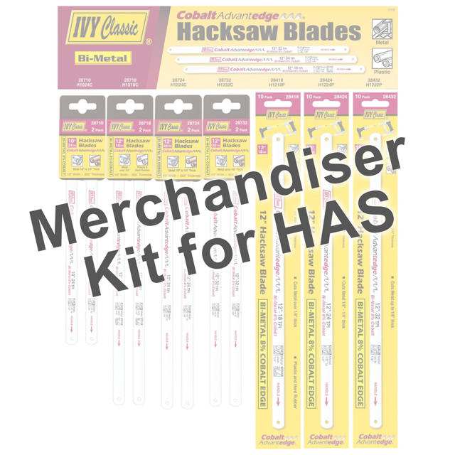 Merchandiser - Bi-Metal Hacksaw Blades