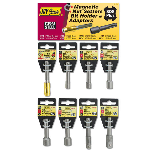 SDS® Nut Setters and Holders Display - Carded