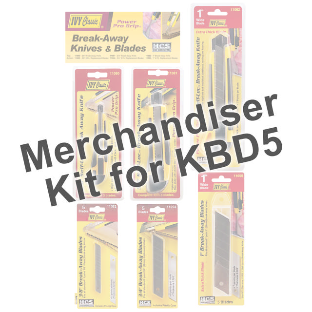 Merchandiser for Break-Away Knives & Blades Display