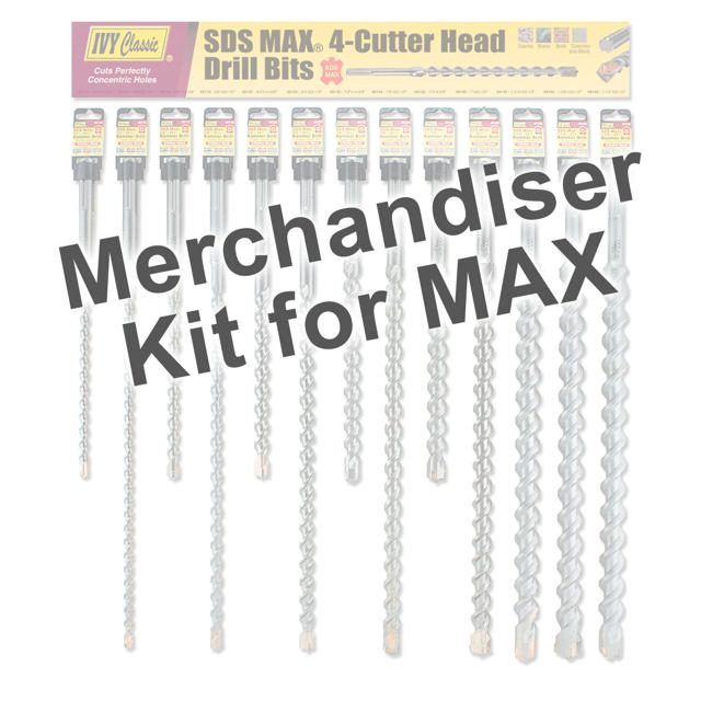 Merchandiser For SDS Max® 4-Cutter Head