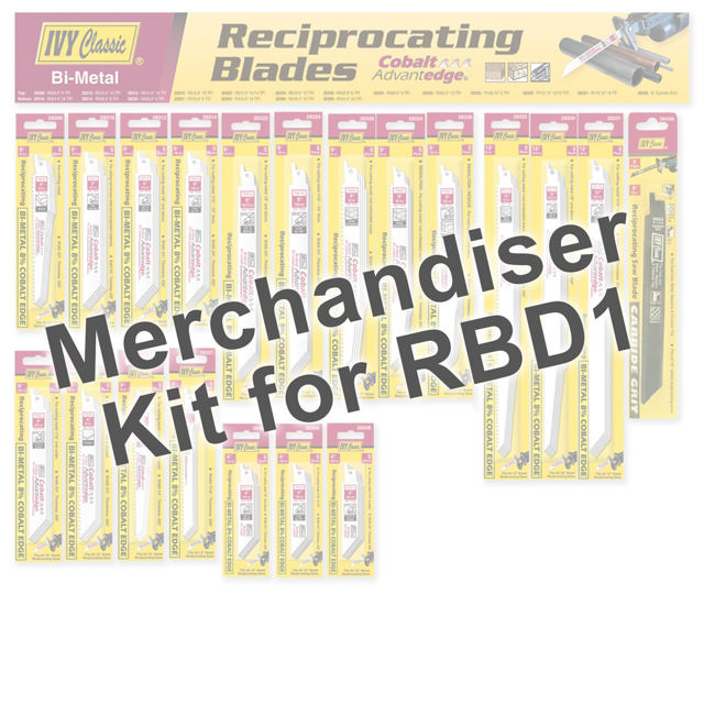 Merchandiser - Recip Blades - 5 Blades Per Card