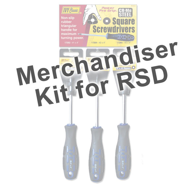 Merchandiser For Square Screwdrivers