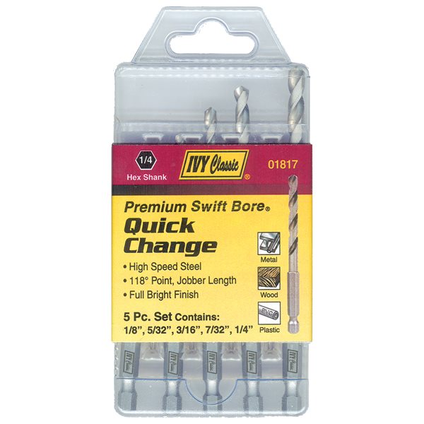 5 Pc. Quick Change Drill Set