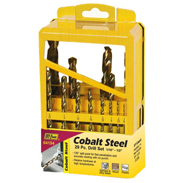 12 Pc Cobalt Drill Set