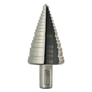 6 Holes 1/4 - 1-3/8" Step Drill Bit