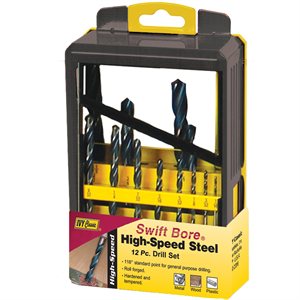 12 Pc. HSS Drill Set - Two-Tone