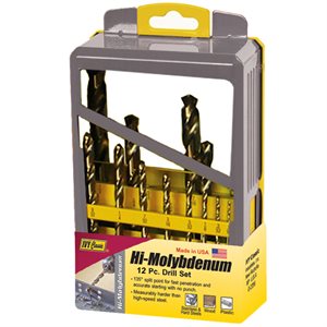 12 Pc. Hi-Molybdenum Drill Set