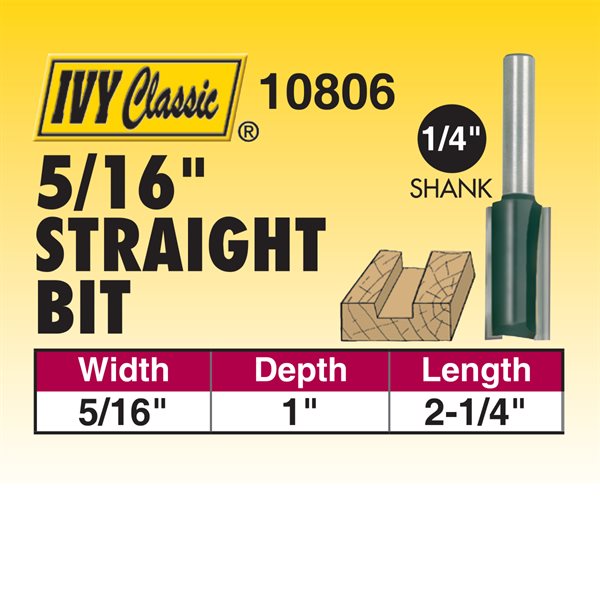 5/16" Straight Router Bit