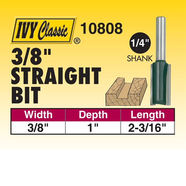 3/8" Straight Router Bit