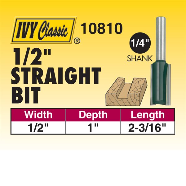 1/2" Straight Router Bit