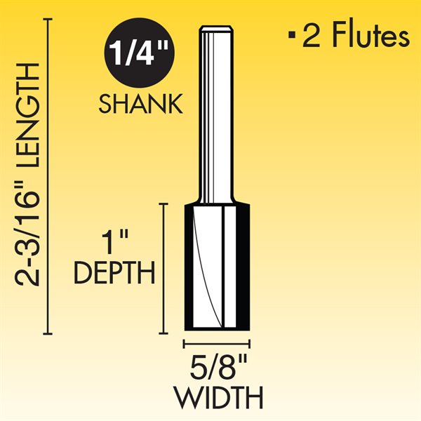 5/8" Straight Router Bit