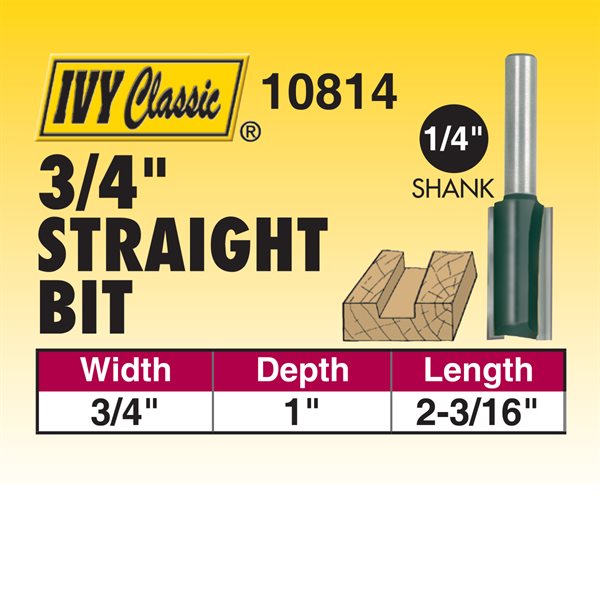 3/4" Straight Router Bit