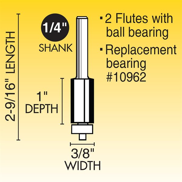 3/8" Laminate Trim - 2 Flt, 1"