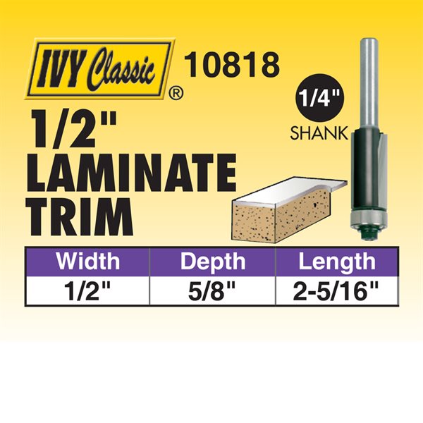 1/2" Laminate Trim - 2 Flt, 5/8"