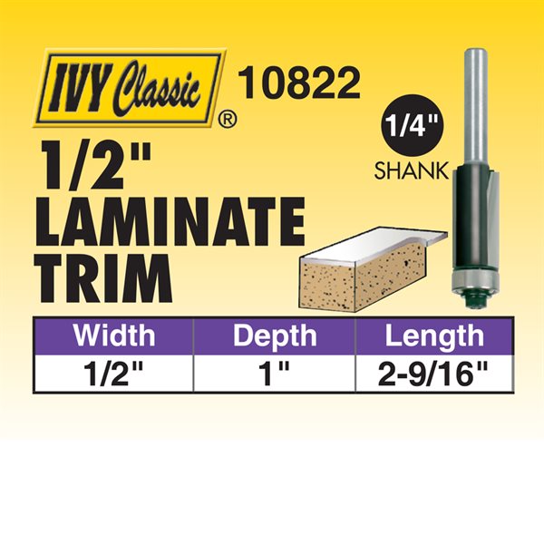 1/2" Laminate Trim - 3 Flt, 1"