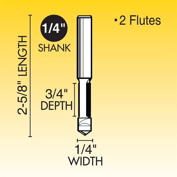 1/4" Panel Pilot Router Bit