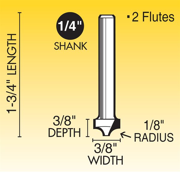 1/8" Plunge Beading Router Bit