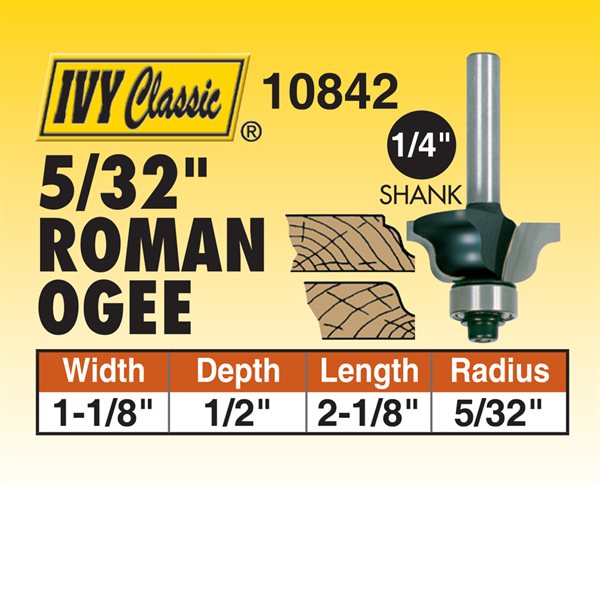 5/32" Roman Ogee Router Bit