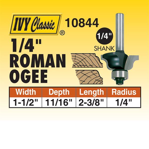 1/4" Roman Ogee Router Bit