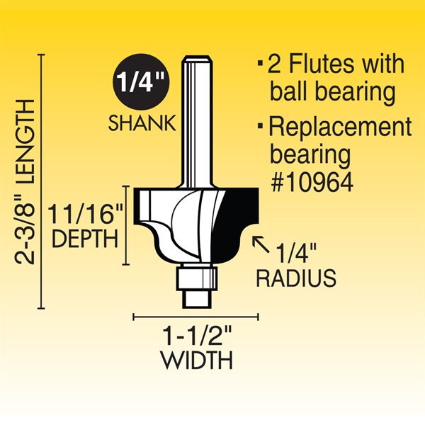 1/4" Roman Ogee Router Bit