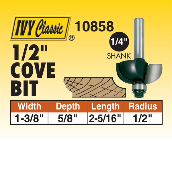 1/2" Cove Bit Router Bit