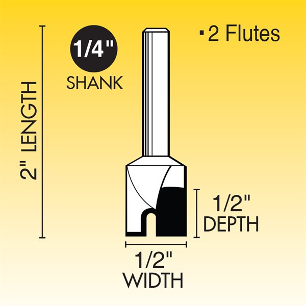 1/2" Hinge Mortise Router Bit