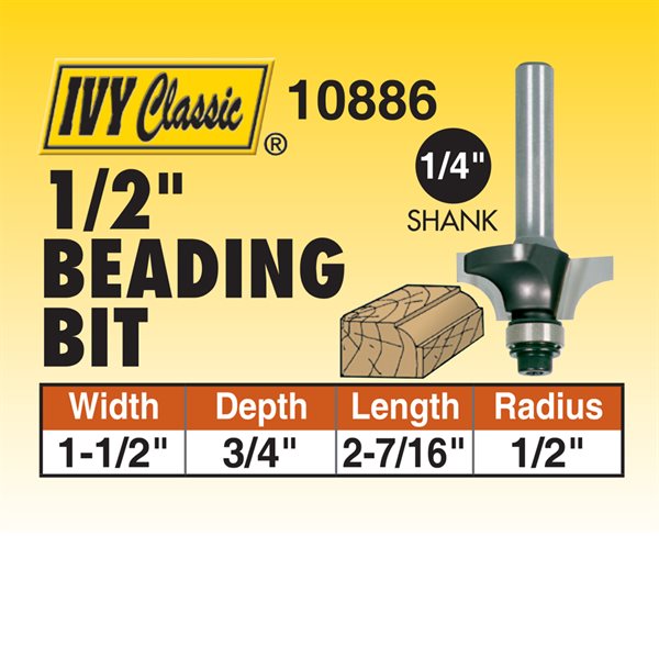 1/2" Beading Router Bit