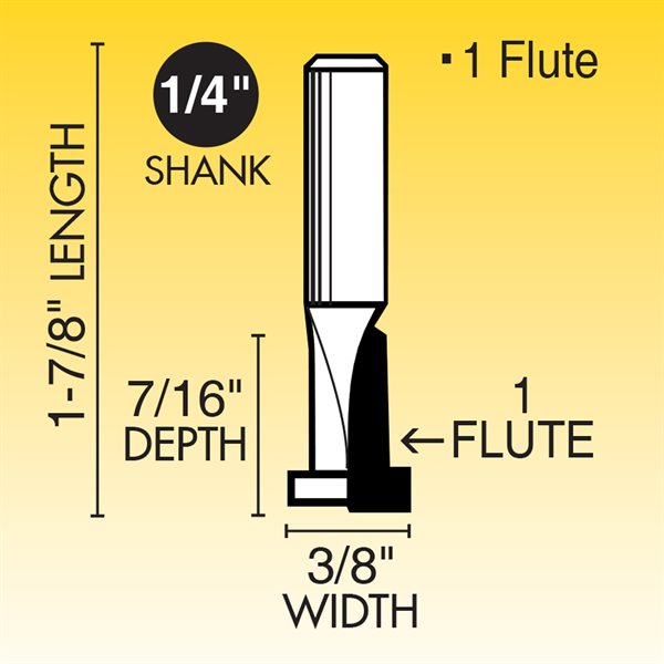 3/8" Keyhole Router Bit