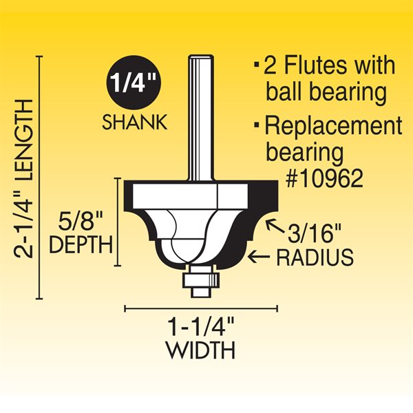 3/16" Classical Ogee Router Bit