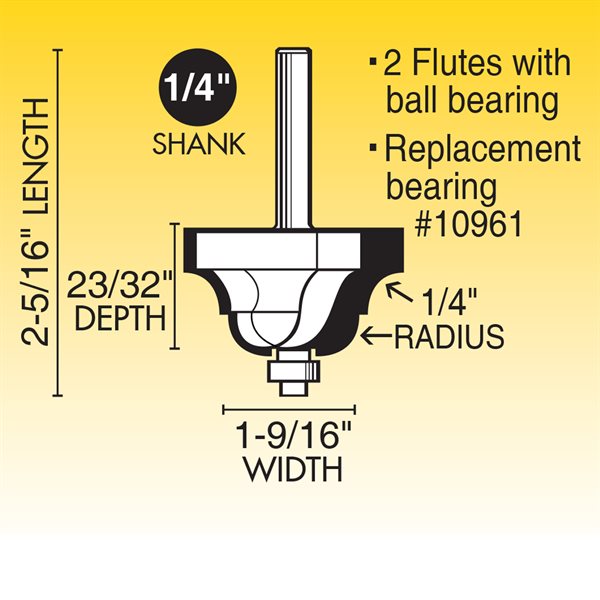 1/4" Classical Ogee Router Bit