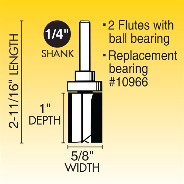 5/8" Pattern Cutting Router Bit