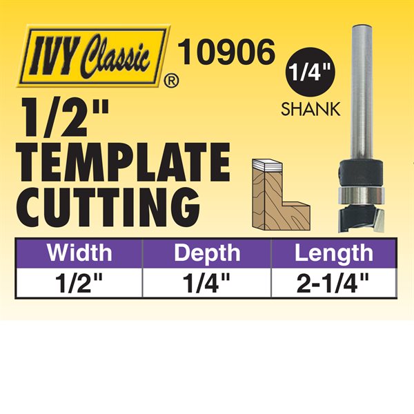 1/2" Hinge Template Router Bit