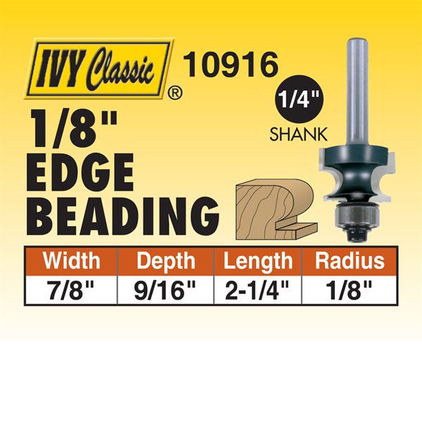 1/8" Edge Beading Router Bit