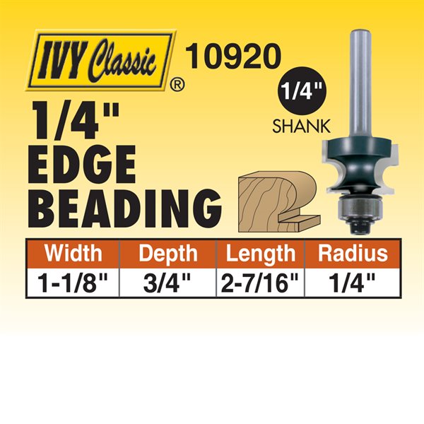 1/4" Edge Beading Router Bit